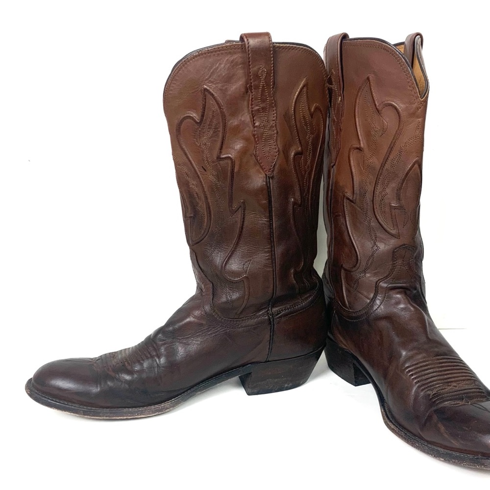 Lucchese M1004.R4 Ranch Hand Leather Boots Men Size 13D Handmade Western Cowboy - Picture 3 of 16